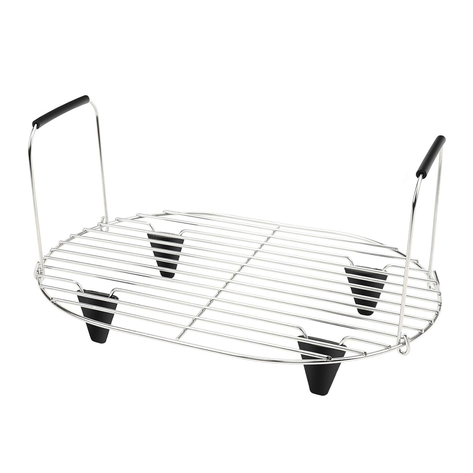 Подставка для запекания и пароварки из нержавеющей стали с силиконовыми ножками для 8,5-литровых мультиварок, многофункциональный кухонный аксессуар
Подставка для запекания и пароварки из нержавеющей стали с силиконовыми ножками для 8,5-литровых мультиварок, многофункциональный кухонный аксессуар