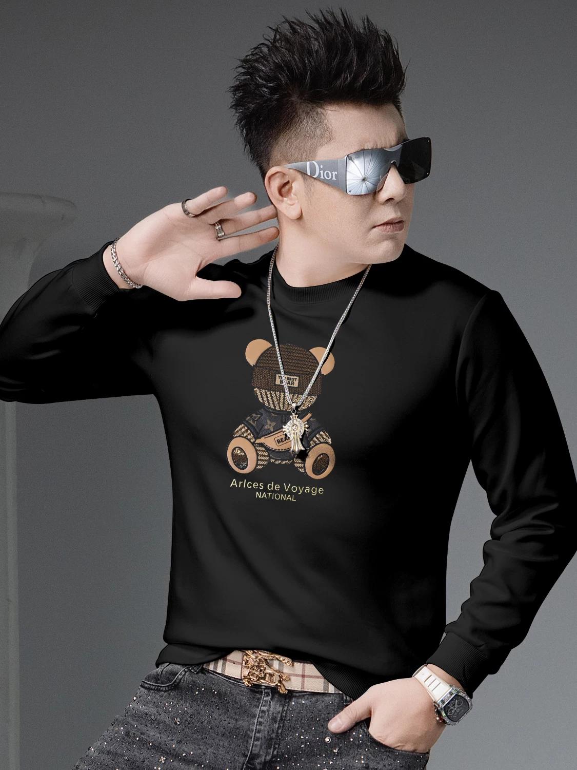 European Trendy Bear Embroidery Crew Neck Sweatshirt for Men 2025 New Autumn Long-Sleeve Pullover Top M чёрный
European Trendy Bear Embroidery Crew Neck Sweatshirt for Men 2025 New Autumn Long-Sleeve Pullover Top M чёрный