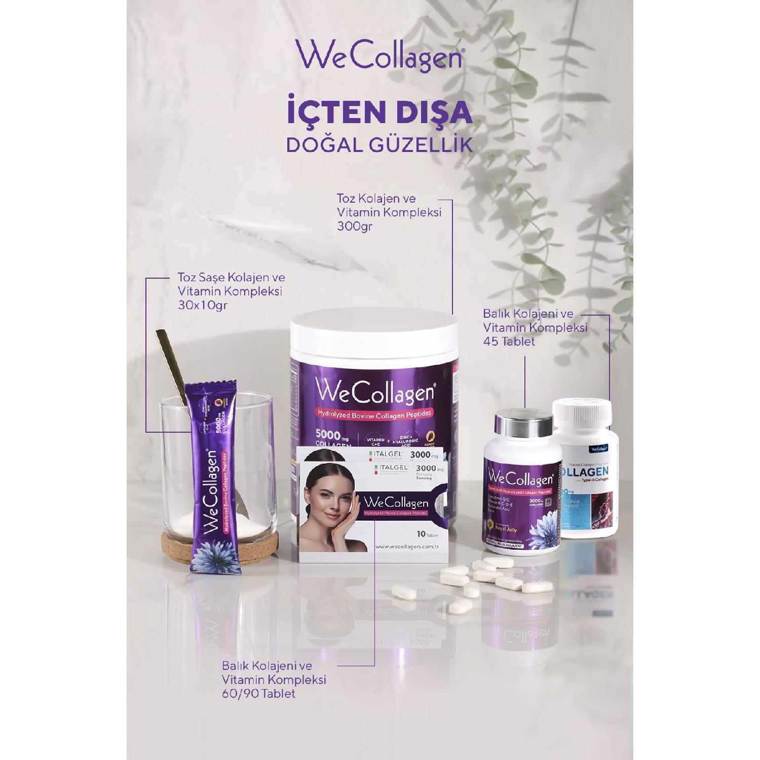Wecollagen 90 Tablet-type 1-2-3 Collagen, Bee Milk, Koenzyme Q10 
Wecollagen 90 Tablet-type 1-2-3 Collagen, Bee Milk, Koenzyme Q10