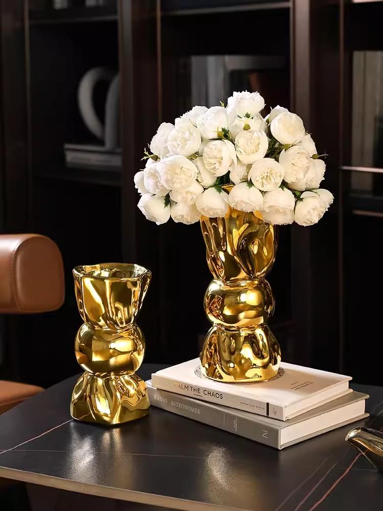 Premium Gold Candy Vase Ornaments, Living Room Flower Arrangement, Dining Table, Xuan Guan, Light Luxury TV Cabinet, Art Decorat
Premium Gold Candy Vase Ornaments, Living Room Flower Arrangement, Dining Table, Xuan Guan, Light Luxury TV Cabinet, Art Decorat