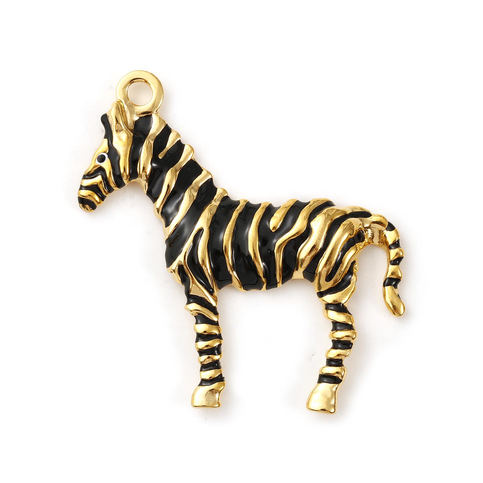 304 Stainless Steel Pendants 18K Gold Plated Enamel Horse Animal Stripe Charms For DIY Necklace Jewelry 4.3cm x 4.2cm, 1 Piece чёрный
304 Stainless Steel Pendants 18K Gold Plated Enamel Horse Animal Stripe Charms For DIY Necklace Jewelry 4.3cm x 4.2cm, 1 Piece чёрный