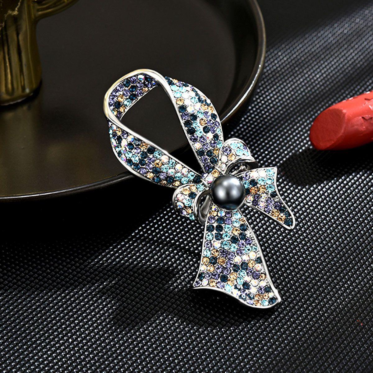 Ladies Vintage Fashion Light Luxury Bow Brooch With Micro Inlaid Zircon Ribbon Brooch Jewelry Coat And Suit Accessories
Ladies Vintage Fashion Light Luxury Bow Brooch With Micro Inlaid Zircon Ribbon Brooch Jewelry Coat And Suit Accessories