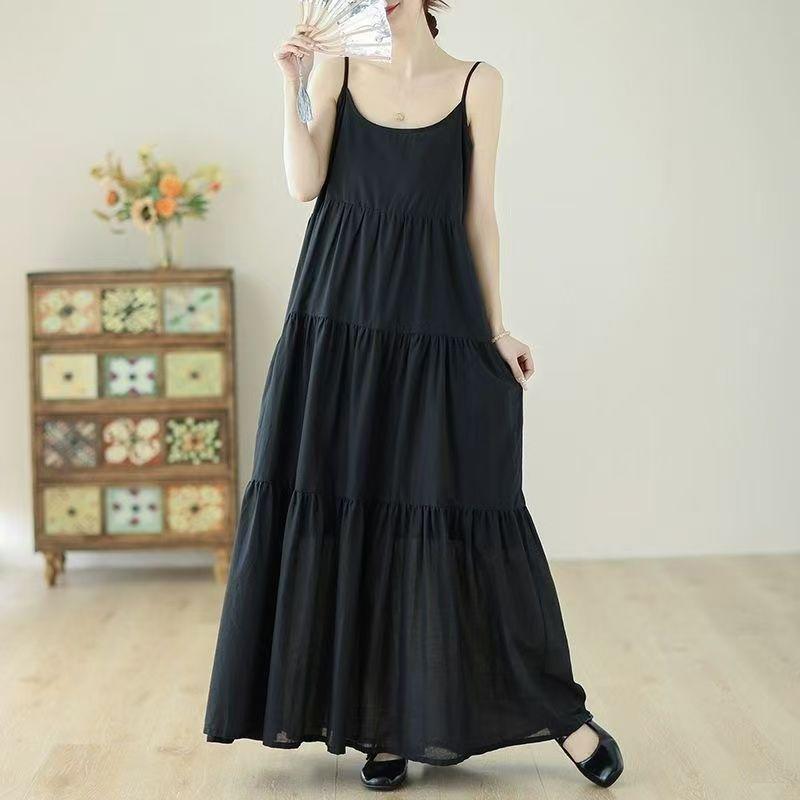 Платье из хлопка с бретелью через шею женское летнее свободное без рукавов большого размера для отдыха на море длинная льняная юбка L чёрный
Платье из хлопка с бретелью через шею женское летнее свободное без рукавов большого размера для отдыха на море длинная льняная юбка L чёрный