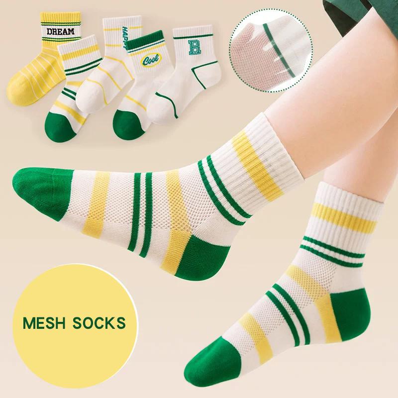 Spring Summer Striped Kids Boys Socks Letter High Resilience Casual Breathable Comfortable Mesh Sports Socks for Children Boys M(3-5 years old)
Spring Summer Striped Kids Boys Socks Letter High Resilience Casual Breathable Comfortable Mesh Sports Socks for Children Boys M(3-5 years old)
