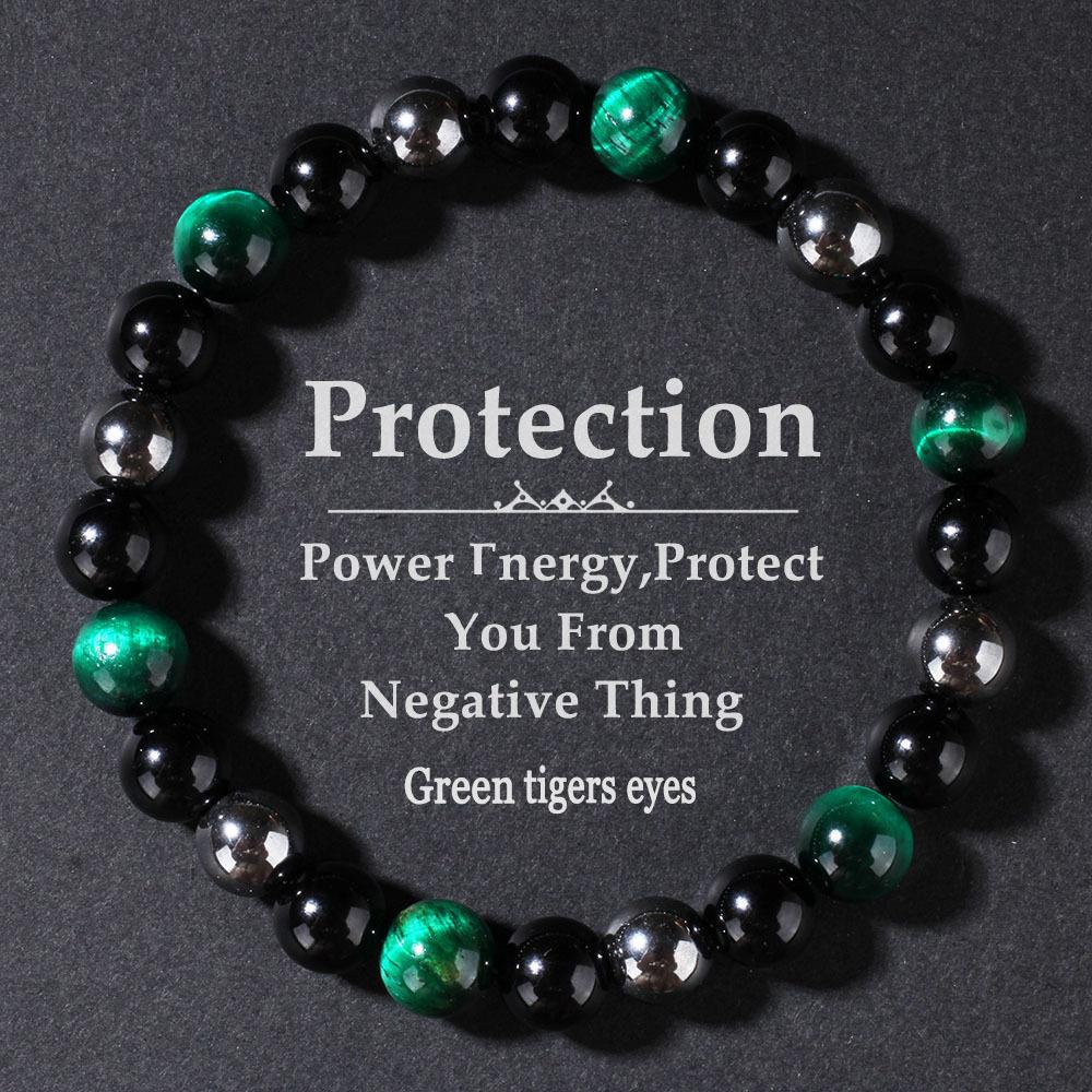Protection bracelet women men empath black onyx green tigers eye good luck healing energy bracelet string beads bangles
Protection bracelet women men empath black onyx green tigers eye good luck healing energy bracelet string beads bangles