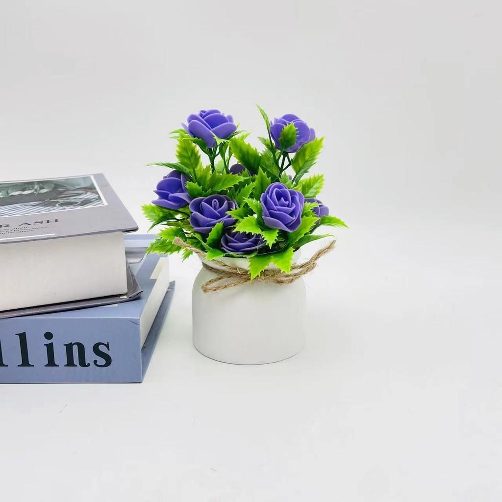 Plastic Foam Rose Miniature Indoor Plant With Butterfly Bow For Home Decor And Photography Props фіолетовий
Plastic Foam Rose Miniature Indoor Plant With Butterfly Bow For Home Decor And Photography Props фіолетовий