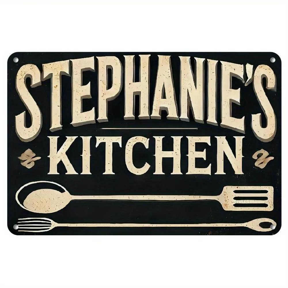 8x12 Stephanies Kitchen Vintage Sign Rustic Metal Wall Plaque with Retro Typography Culinary Icons Housewarming Gift 20x30cm
8x12 Stephanies Kitchen Vintage Sign Rustic Metal Wall Plaque with Retro Typography Culinary Icons Housewarming Gift 20x30cm