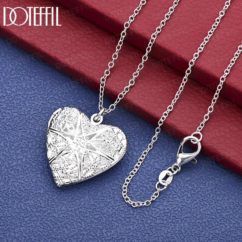 925 Sterling Silver Fashion Jewelry Wedding Heart-Shaped Photo Frame Necklace 45CM
925 Sterling Silver Fashion Jewelry Wedding Heart-Shaped Photo Frame Necklace 45CM