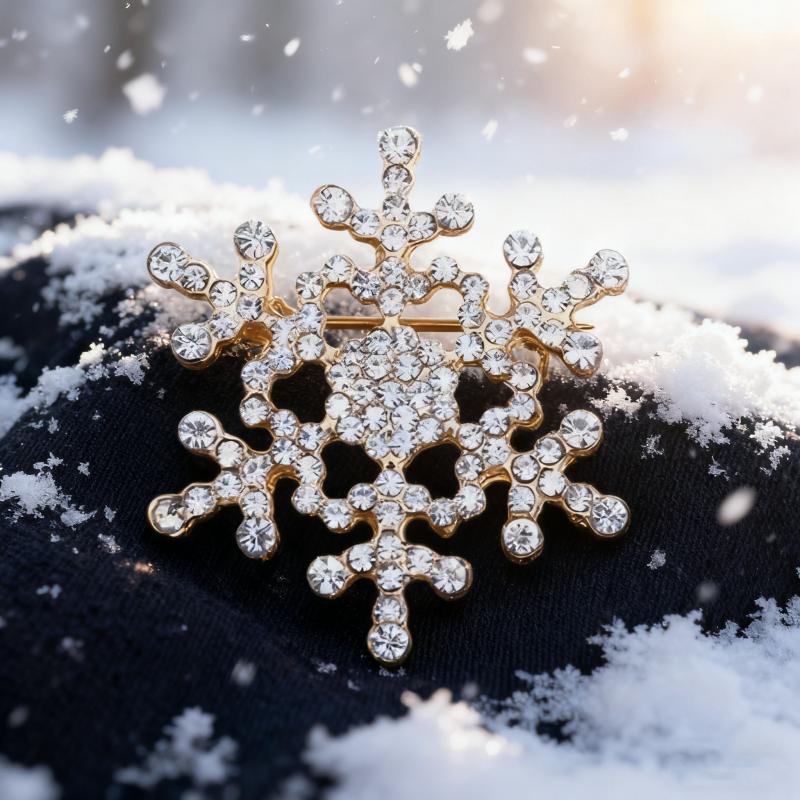 High-End Rhinestone Snowflake Christmas Brooch Pin золотий
High-End Rhinestone Snowflake Christmas Brooch Pin золотий