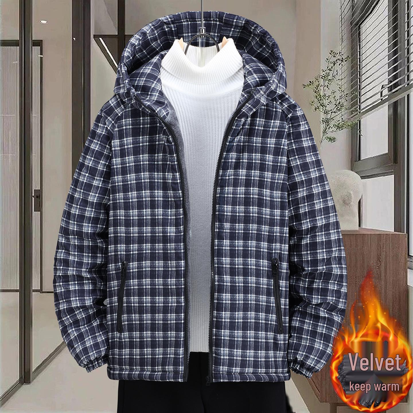 Men s Plaid Hooded Cotton Jacket - Plus Size, Autumn/Winter Fashion 2XL синій
Men s Plaid Hooded Cotton Jacket - Plus Size, Autumn/Winter Fashion 2XL синій