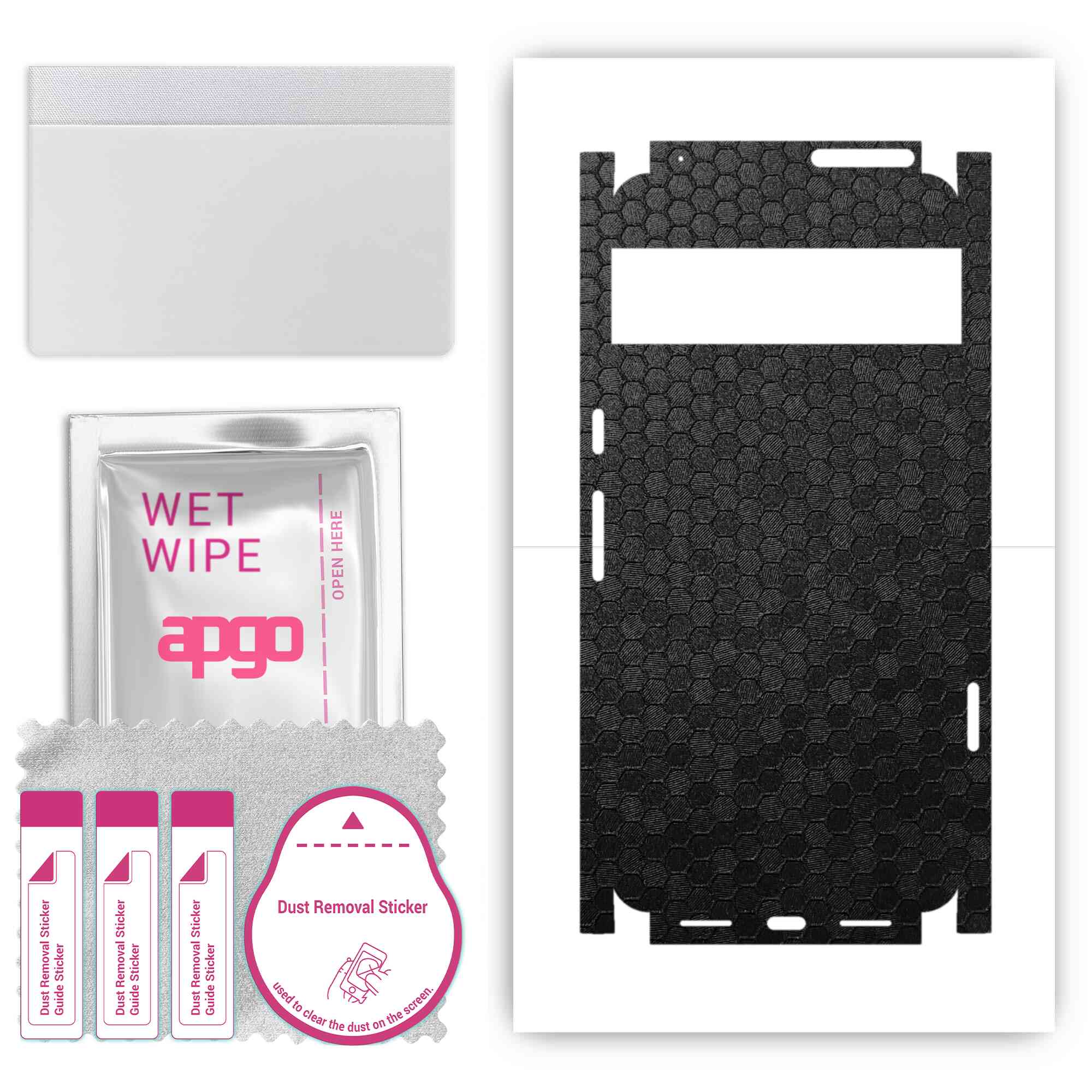 Apgo Protective Skin Sticker for the back+sides compatible with Google Pixel 8 Pro, Full Wrap Film, Foil, Vinyl - Pattern Black Honeycomb
Apgo Protective Skin Sticker for the back+sides compatible with Google Pixel 8 Pro, Full Wrap Film, Foil, Vinyl - Pattern Black Honeycomb