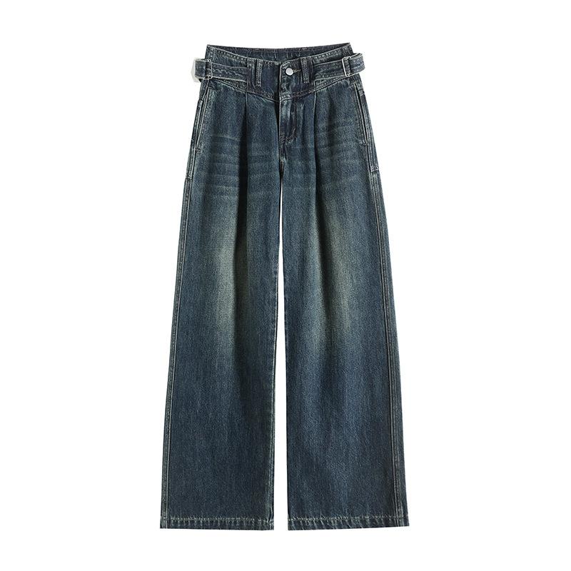 Wide-leg Jeans Spring and Autumn New High-waist Loose Retro Slimming Waist Buckle Design Straight-leg Mopping Pants XXL
Wide-leg Jeans Spring and Autumn New High-waist Loose Retro Slimming Waist Buckle Design Straight-leg Mopping Pants XXL