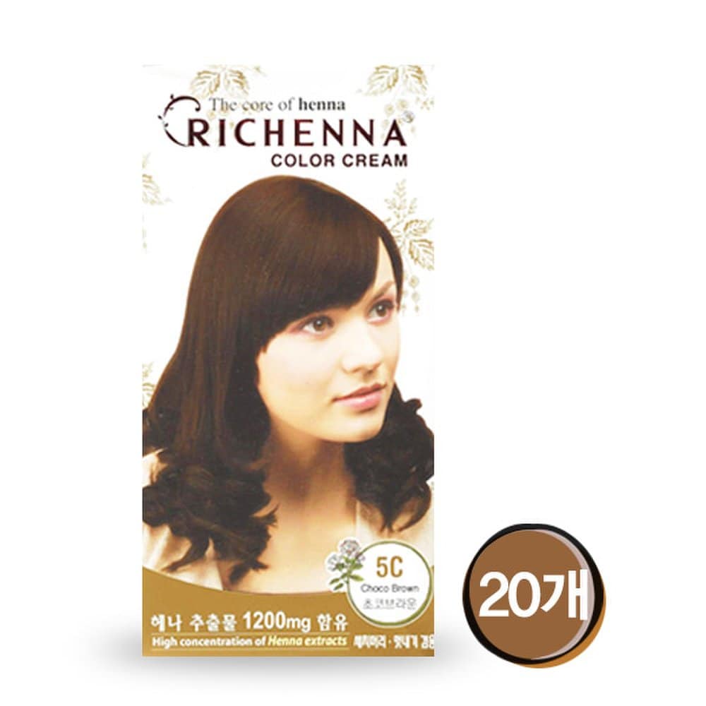 Richenna Color Cream 5C Chocolate Brown (20ea) / Henna Dye
Richenna Color Cream 5C Chocolate Brown (20ea) / Henna Dye
