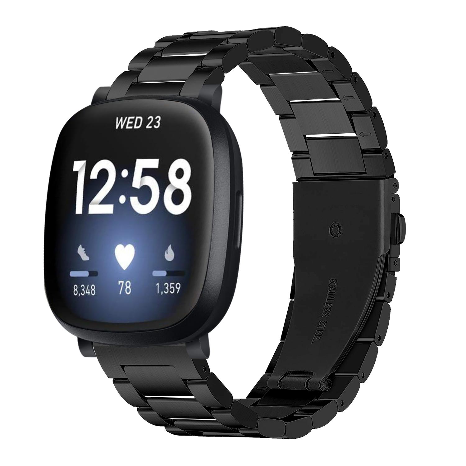 For Fitbit Versa 3/Fitbit Sense 22.5mm Stainless Steel Watch Band Replacement Wrist Strap Black
For Fitbit Versa 3/Fitbit Sense 22.5mm Stainless Steel Watch Band Replacement Wrist Strap Black