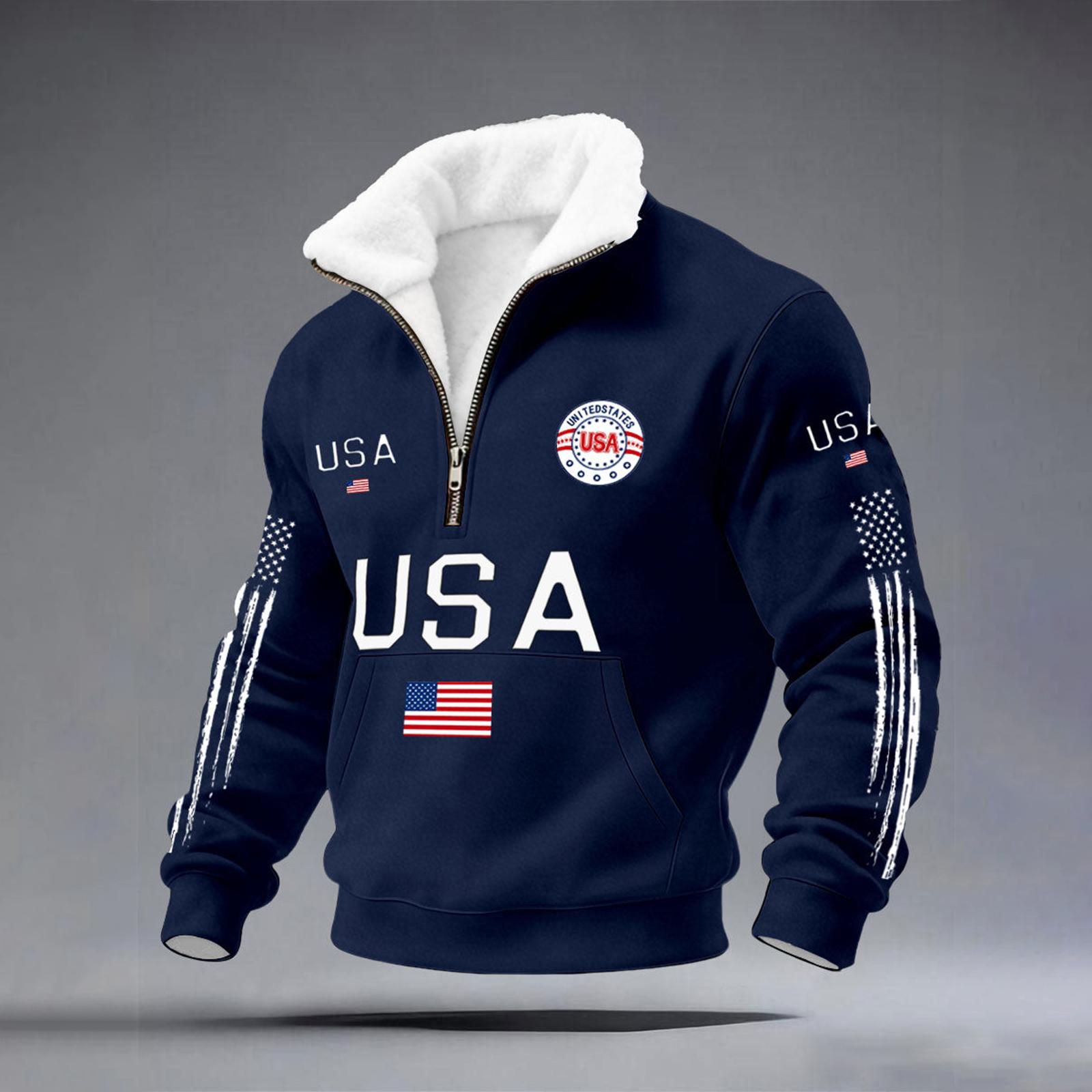 USA Anniversary Men s Casual Letter Print Long-Sleeve Zip-Up Cardigan XXXL Темно-синій
USA Anniversary Men s Casual Letter Print Long-Sleeve Zip-Up Cardigan XXXL Темно-синій