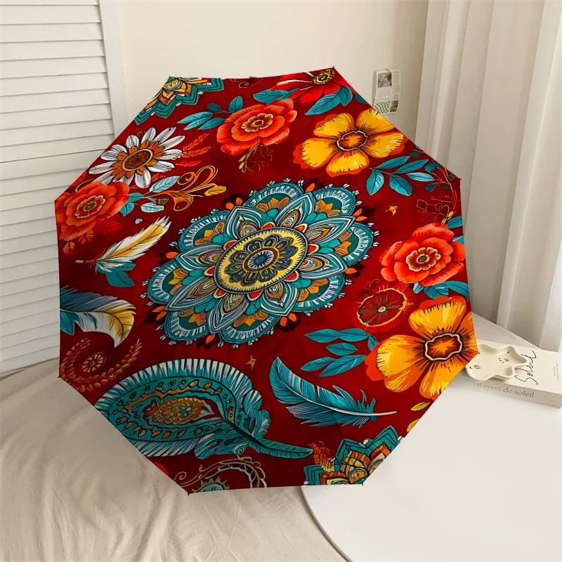 1pc Floral Mandala Automatic Open/Close Umbrella with Windproof, 8-Rib Sturdy Canopy, Durable Ribs, Fashionable Design1194A
1pc Floral Mandala Automatic Open/Close Umbrella with Windproof, 8-Rib Sturdy Canopy, Durable Ribs, Fashionable Design1194A