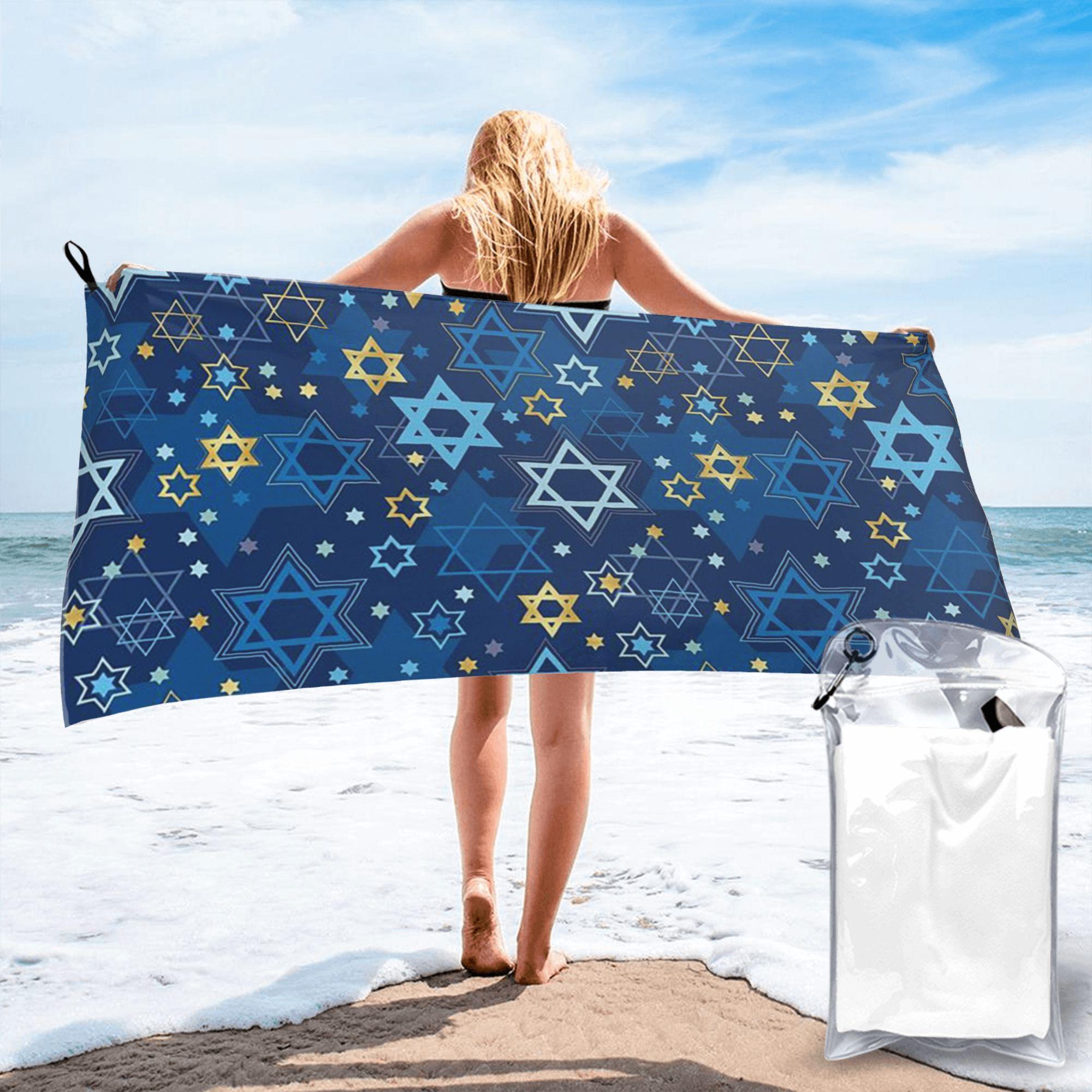 Star of David Print Beach Towel Soft Microfiber Quick Dry Absorbent Quick Towels For Pool W40*H60(CM)
Star of David Print Beach Towel Soft Microfiber Quick Dry Absorbent Quick Towels For Pool W40*H60(CM)