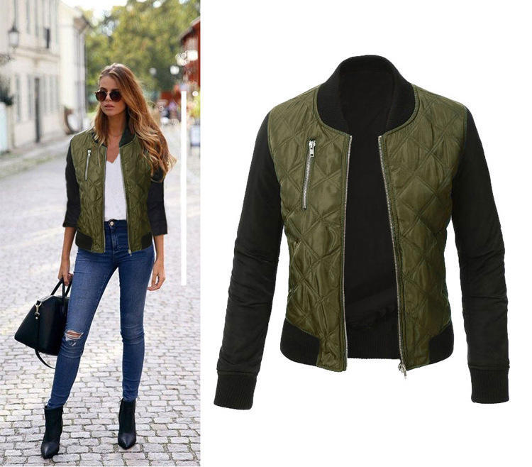 Autum Winter Women Basic Zipper Quilted Bomber Jacket Coat XXXL зелений
Autum Winter Women Basic Zipper Quilted Bomber Jacket Coat XXXL зелений