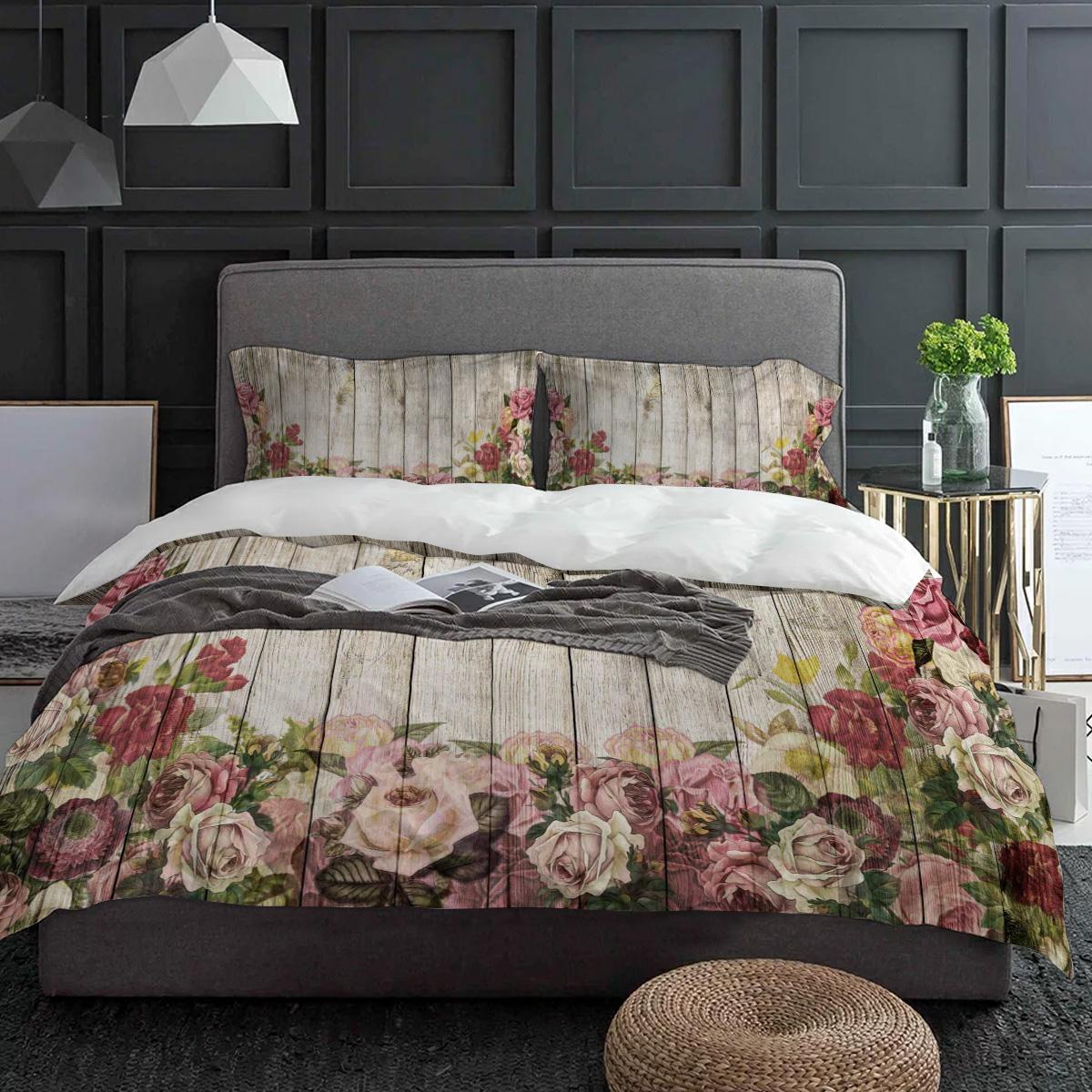 Wood Grain Flower Retro Duvet Cover With Pillow Case Custom Comforter 3pcs Bedding Set Quilt Cover Double Bed Home Textile (135x200cm)
Wood Grain Flower Retro Duvet Cover With Pillow Case Custom Comforter 3pcs Bedding Set Quilt Cover Double Bed Home Textile (135x200cm)