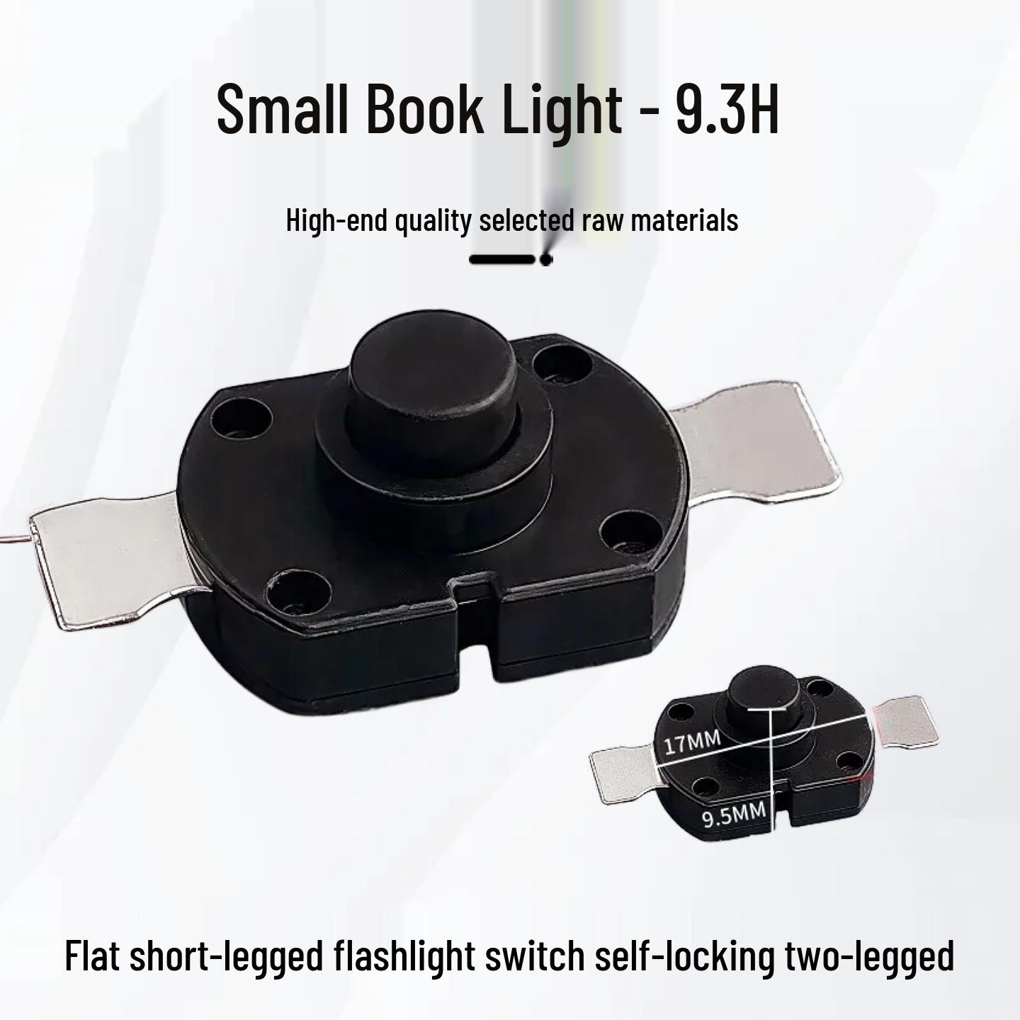Two-Pin 9.8H Flat Pin Black/White Flashlight Switch with Strong Light
Two-Pin 9.8H Flat Pin Black/White Flashlight Switch with Strong Light