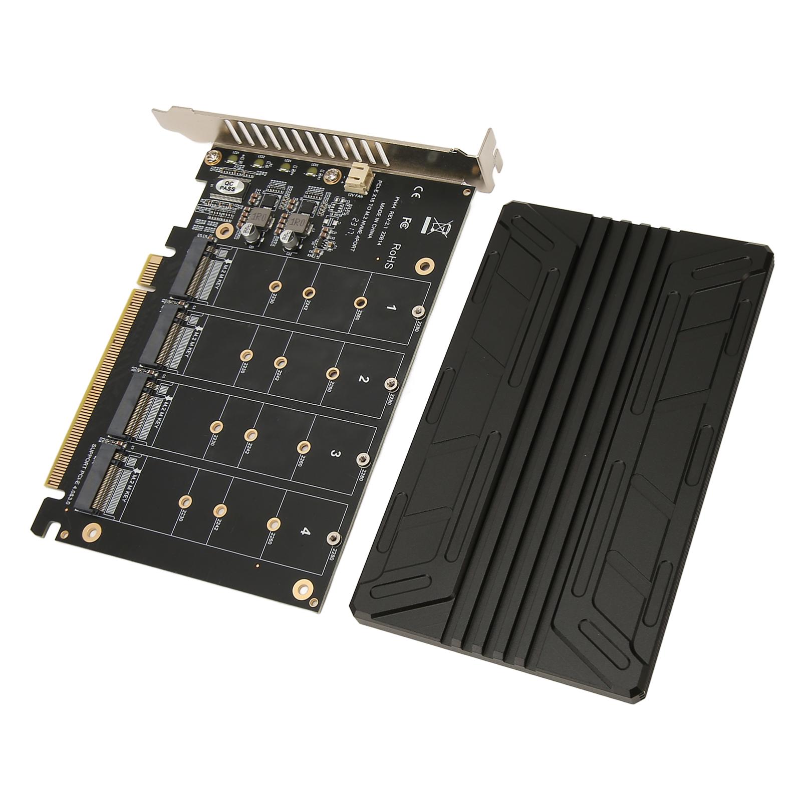 Quad M.2 NVME to PCIe Adapter 32Gbps Thickened Stable Aluminum Alloy Quad PCIe 4.0 to NVMe Card for Computer Expansion
Quad M.2 NVME to PCIe Adapter 32Gbps Thickened Stable Aluminum Alloy Quad PCIe 4.0 to NVMe Card for Computer Expansion