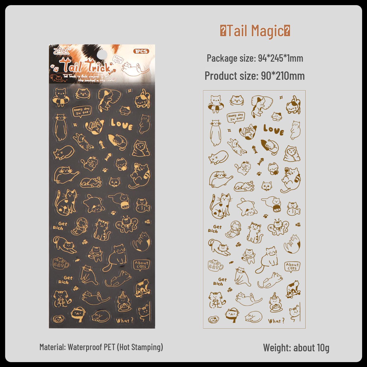 ZABC Meow Fun Story Cat Theme Laser Stamping Decorative Sticker Sheet
ZABC Meow Fun Story Cat Theme Laser Stamping Decorative Sticker Sheet