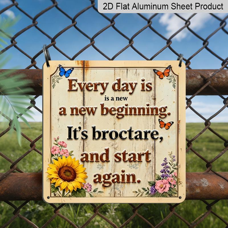 2D Flat - 1pc, Vintage Metal Aluminum Decorative Sign, Positive Life Slogan, Retro Wall Decor, Home Decoration Suitable for Living Room, Hallway 20*20cm
2D Flat - 1pc, Vintage Metal Aluminum Decorative Sign, Positive Life Slogan, Retro Wall Decor, Home Decoration Suitable for Living Room, Hallway 20*20cm