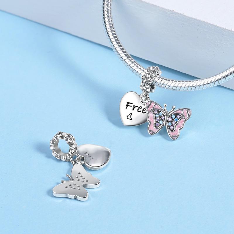 Кулон «Бабочка и сердце любви» подходит для браслета своими руками
Кулон «Бабочка и сердце любви» подходит для браслета своими руками