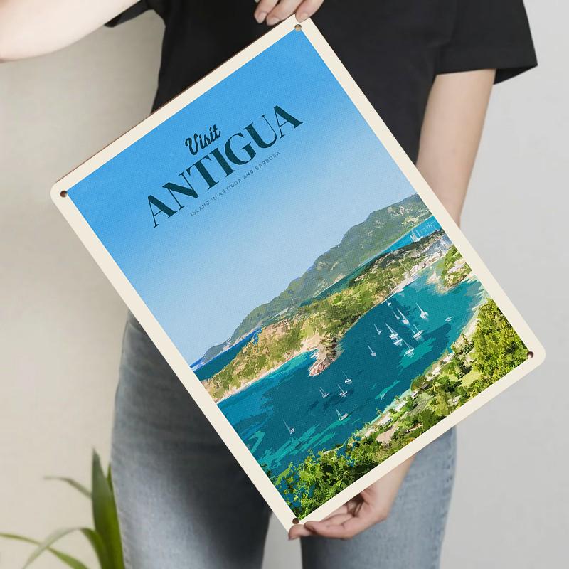 Antigua Island Vintage Travel Poster Metal Wall Art Caribbean Sea Landscape Nautical Home Decor 20x30cm(7.8x11.8inch)
Antigua Island Vintage Travel Poster Metal Wall Art Caribbean Sea Landscape Nautical Home Decor 20x30cm(7.8x11.8inch)