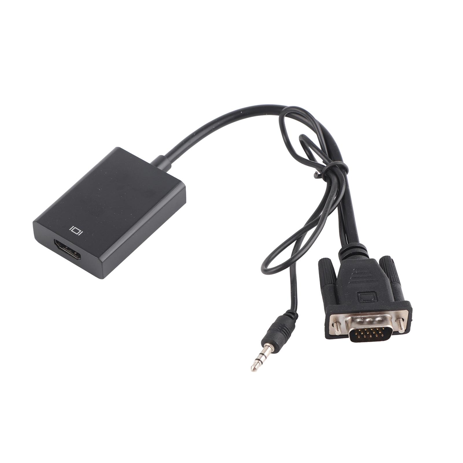 Преобразователь интерфейса мультимедиа VGA в HD 1080p USB-блок питания VGA-адаптер с 3,5-мм звуковым кабелем
Преобразователь интерфейса мультимедиа VGA в HD 1080p USB-блок питания VGA-адаптер с 3,5-мм звуковым кабелем