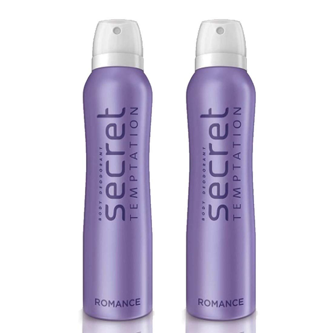 Secret Temptation Romance Deodorant Spray For Women Pack Of 2 150ml Each Long Lasting Fresh Fragrance For Everyday And Party Wear
Secret Temptation Romance Deodorant Spray For Women Pack Of 2 150ml Each Long Lasting Fresh Fragrance For Everyday And Party Wear