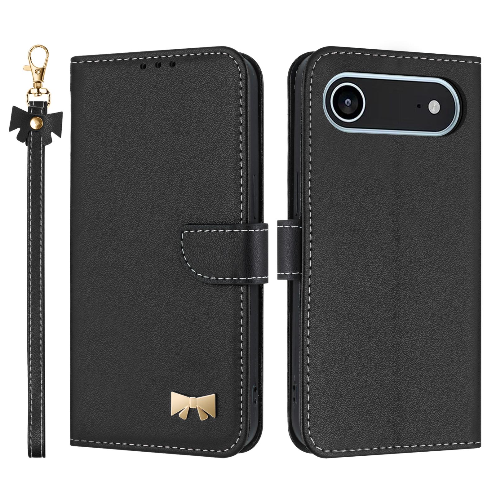 For iPhone 17 Air Case Bowknot Decor Wallet Leather Phone Cover with Wrist Strap Black
For iPhone 17 Air Case Bowknot Decor Wallet Leather Phone Cover with Wrist Strap Black
