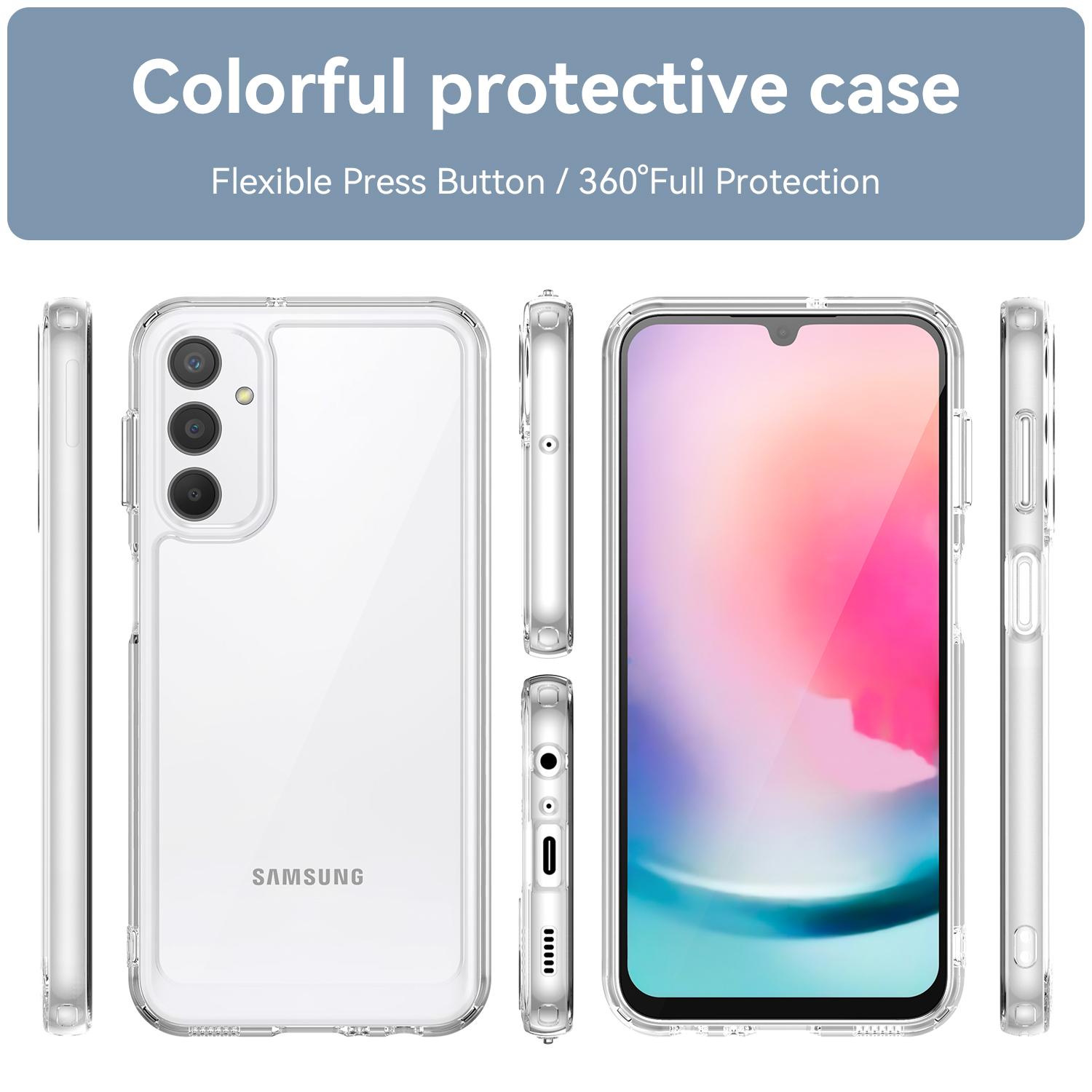 For Samsung Galaxy A24 4G (162.1 x 77.6 x 8.3mm) TPU+Acrylic Phone Case Anti-drop Phone Protective Cover Transparent
For Samsung Galaxy A24 4G (162.1 x 77.6 x 8.3mm) TPU+Acrylic Phone Case Anti-drop Phone Protective Cover Transparent