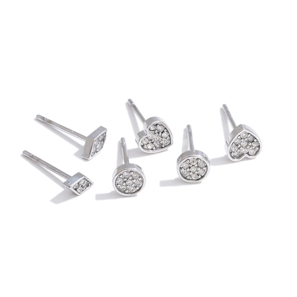 Yhpup Stainless Steel Cubic Zirconia Round Heart Stud Earrings Set for All Occasions Delicate Popular Daily Jewelry for Women
Yhpup Stainless Steel Cubic Zirconia Round Heart Stud Earrings Set for All Occasions Delicate Popular Daily Jewelry for Women