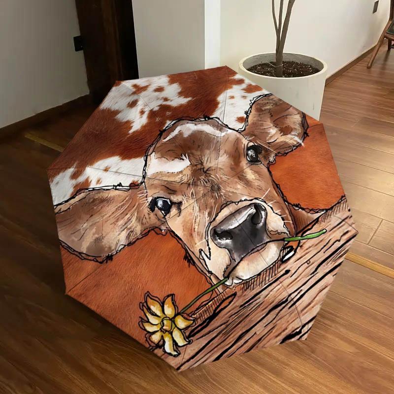 Automatic Opening/Closing Umbrella with Cow Print Design - Portable Folding Design, 8-Rib Iron Frame, Outdoor, Ideal Gift for Fans, Traveler
Automatic Opening/Closing Umbrella with Cow Print Design - Portable Folding Design, 8-Rib Iron Frame, Outdoor, Ideal Gift for Fans, Traveler