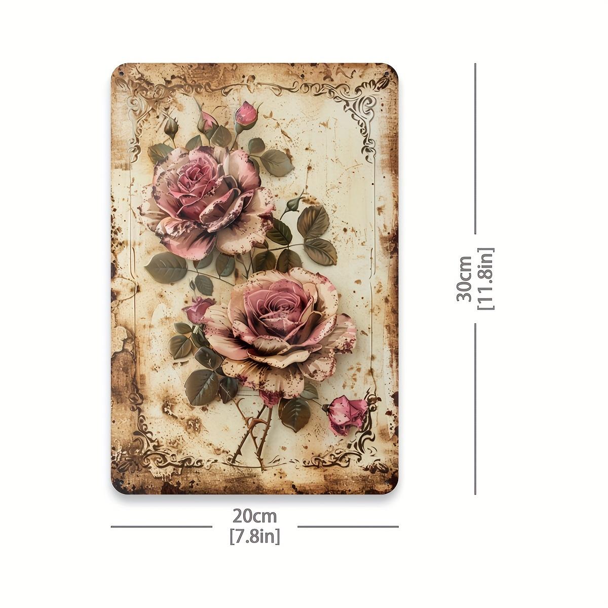 Vintage Rose Tin Sign x Floral Metal Wall Art Retro Iron Plaque for Home Restaurant Bar Cafe Garage Rustic Garden Decor 20x30cm(7.8x11.8inch)
Vintage Rose Tin Sign x Floral Metal Wall Art Retro Iron Plaque for Home Restaurant Bar Cafe Garage Rustic Garden Decor 20x30cm(7.8x11.8inch)