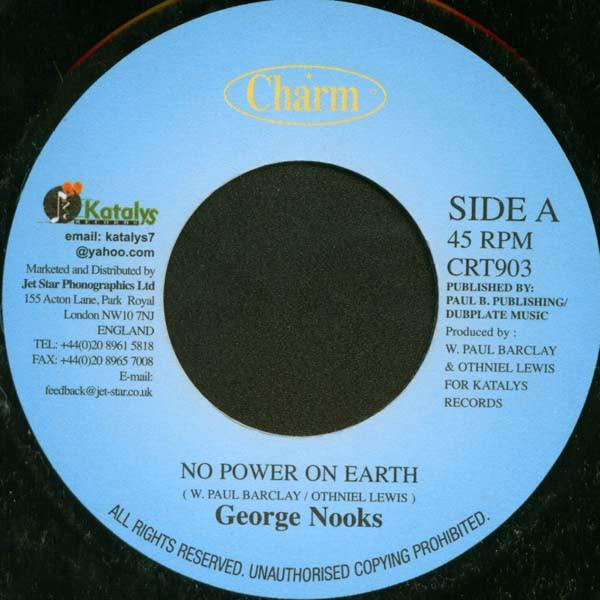 7inch Record GEORGE NOOKS No Power On Earth CRT903 Charm 1999 UK Reggae Ska Dub Used
7inch Record GEORGE NOOKS No Power On Earth CRT903 Charm 1999 UK Reggae Ska Dub Used