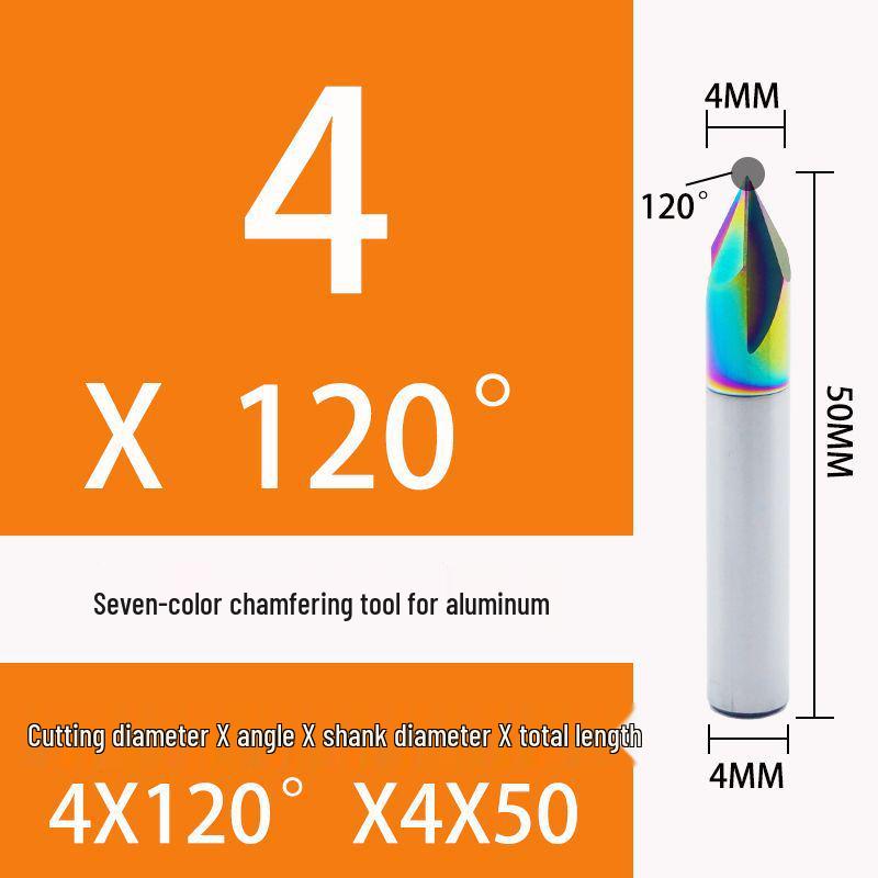 3-Flute Carbide Tungsten Steel Chamfering Tool, 30°, 45°, 60°, 90°, 120° for Aluminum & Steel
3-Flute Carbide Tungsten Steel Chamfering Tool, 30°, 45°, 60°, 90°, 120° for Aluminum & Steel