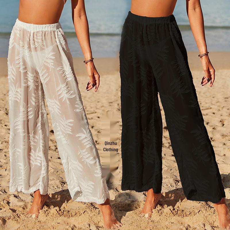 European & American High Waist Jacquard Chiffon Beach Pants - Sun Protection, Wide Leg, Loose Casual Fit for Women Large абрикосовый
European & American High Waist Jacquard Chiffon Beach Pants - Sun Protection, Wide Leg, Loose Casual Fit for Women Large абрикосовый