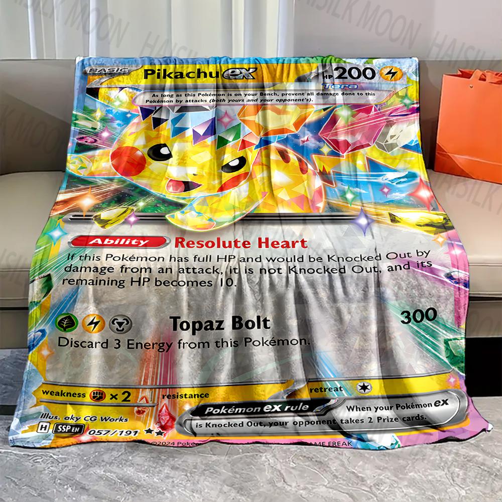 1PC Pokémon Pikachu Cards Print Blankets Adult Children Warm Blankets Home Travel Soft and Comfortable Blankets Luxury Gifts 75x90cm(30x35in)
1PC Pokémon Pikachu Cards Print Blankets Adult Children Warm Blankets Home Travel Soft and Comfortable Blankets Luxury Gifts 75x90cm(30x35in)