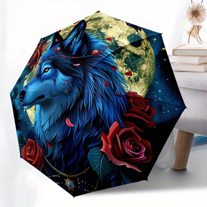 1pc Moon Wolf Rose Automatic Umbrella - Self-Opening/ Closing, Compact Folding Umbrella with Wolf, Red Roses & Moonlit Night D (as the picture,Iron&8K)
1pc Moon Wolf Rose Automatic Umbrella - Self-Opening/ Closing, Compact Folding Umbrella with Wolf, Red Roses & Moonlit Night D (as the picture,Iron&8K)