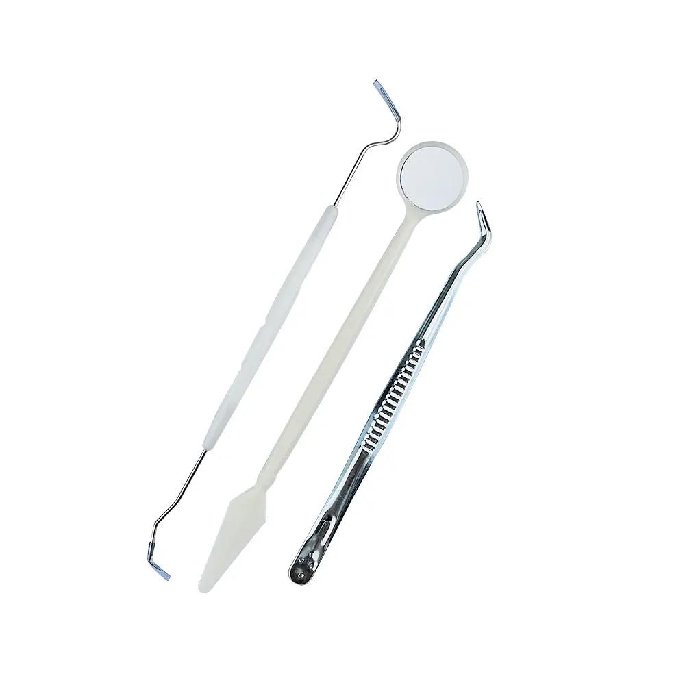 3PCS/set Dental Tool Kit Stainless Steel Instrument dentist Kit Mouth Mirror Probe Hook Pick Tweezer Set dentista Oral Care Kit
3PCS/set Dental Tool Kit Stainless Steel Instrument dentist Kit Mouth Mirror Probe Hook Pick Tweezer Set dentista Oral Care Kit
