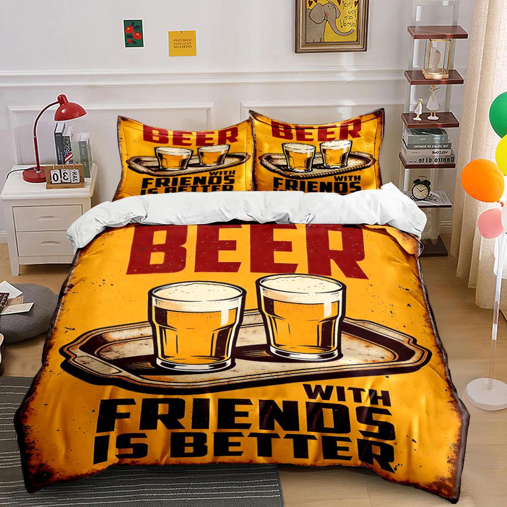 Beer glasses on tray. Bedding sets Duvet cover sets Duvet covers Pillowcases(1 * Duvet Cover 2 * Pillowcases without duvet insert) 135x200cm
Beer glasses on tray. Bedding sets Duvet cover sets Duvet covers Pillowcases(1 * Duvet Cover 2 * Pillowcases without duvet insert) 135x200cm