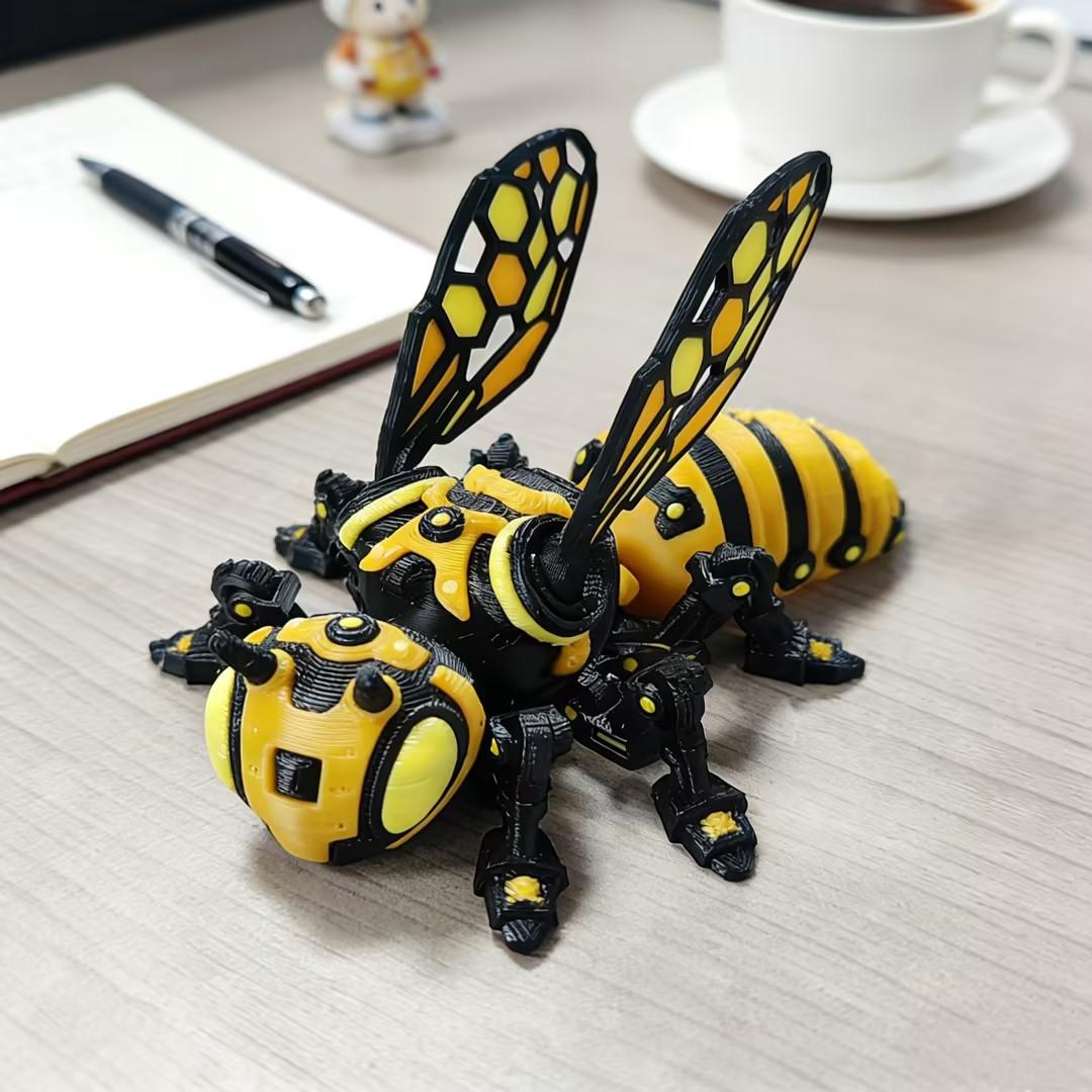 3D Printed Mechanical Bee, Cyberpunk Articulated Bee Toy, Movable Joint Detachable Wings Creative Desk Decor Gift светло-серый
3D Printed Mechanical Bee, Cyberpunk Articulated Bee Toy, Movable Joint Detachable Wings Creative Desk Decor Gift светло-серый