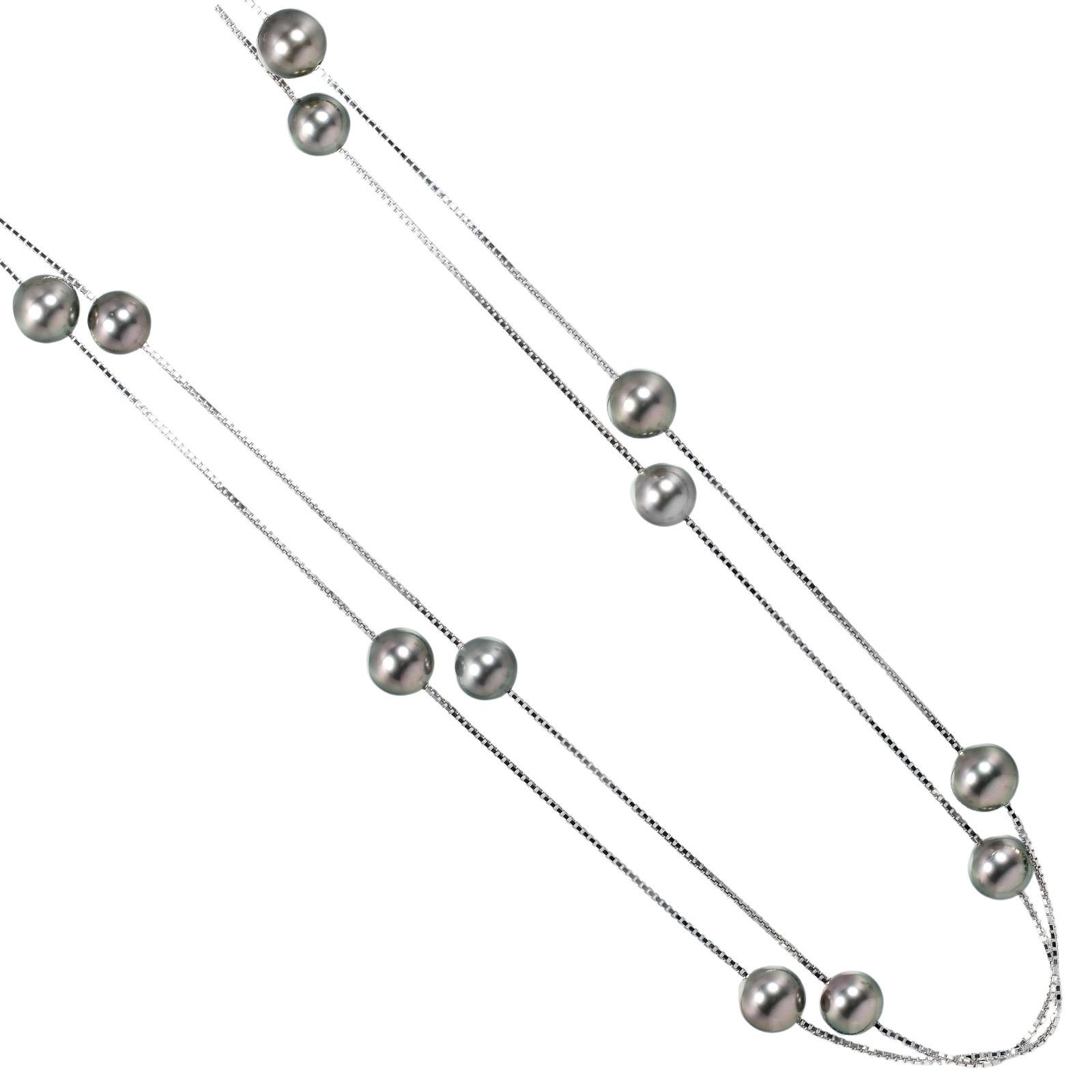 TASAKI Pearl 0.3 -0.3 Necklace K18 white gold/13P Black Cultured Pearl 18g Women Used
TASAKI Pearl 0.3 -0.3 Necklace K18 white gold/13P Black Cultured Pearl 18g Women Used