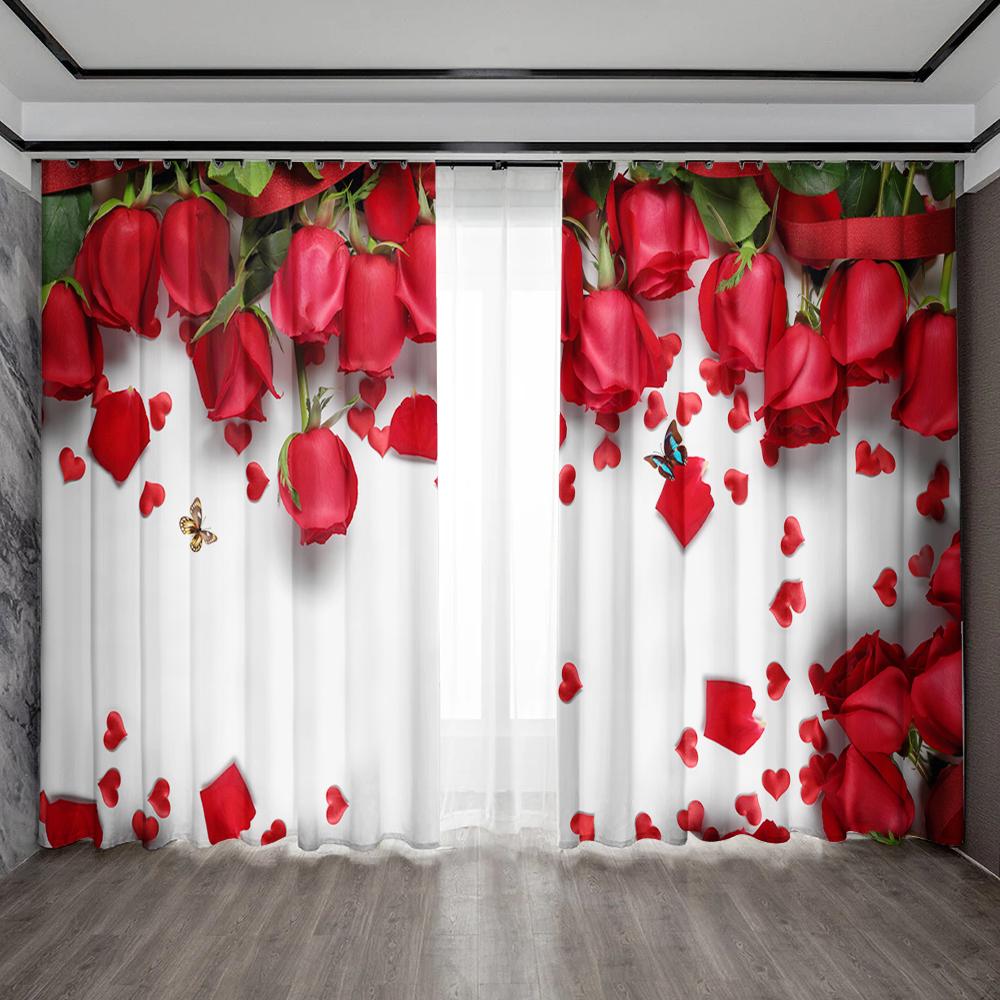 2PC Home Decoration Curtains Rose Flowers With Pole Bag Curtains Kitchen Coffee Shop Living Room Balcony Garden 100*130 Grommet Top 1pcs
2PC Home Decoration Curtains Rose Flowers With Pole Bag Curtains Kitchen Coffee Shop Living Room Balcony Garden 100*130 Grommet Top 1pcs