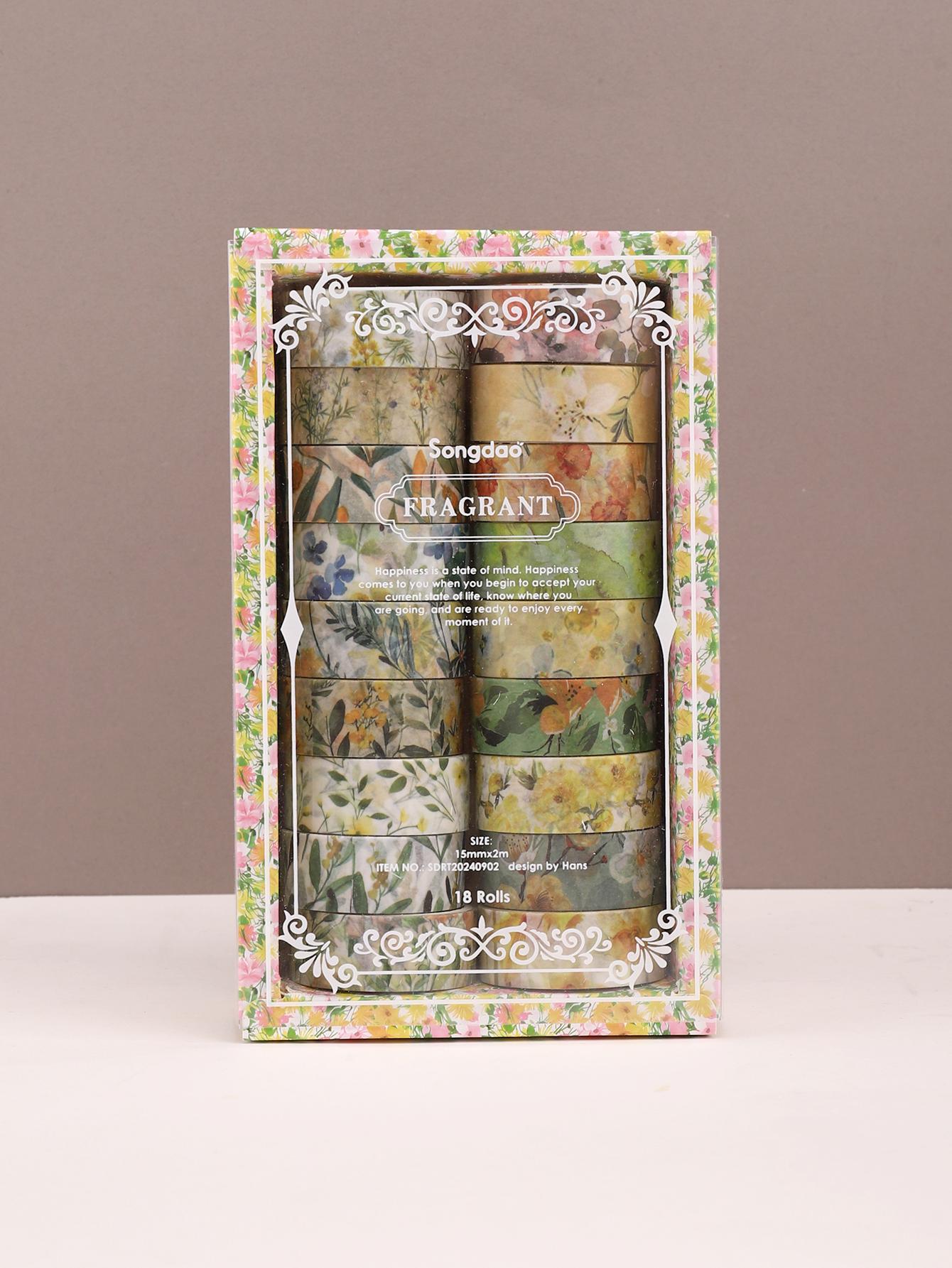 18rolls/box Floral Colourful Washi Tape Art Decorative Adhesive Tape Stationery Scrapbooking Supplies Decorative Washi Tape
18rolls/box Floral Colourful Washi Tape Art Decorative Adhesive Tape Stationery Scrapbooking Supplies Decorative Washi Tape