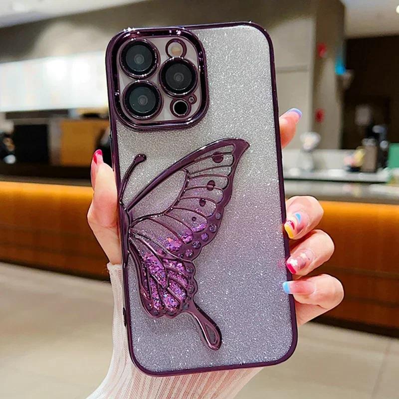3D Чехол-бампер с блестками в виде бабочки для iPhone 16 15 14 Plus 13 12 11 Pro Max, гальванизированный силиконовый мягкий ТПУ, противоударная задняя крышка For iphone 15Pro Max темно-фиолетового
3D Чехол-бампер с блестками в виде бабочки для iPhone 16 15 14 Plus 13 12 11 Pro Max, гальванизированный силиконовый мягкий ТПУ, противоударная задняя крышка For iphone 15Pro Max темно-фиолетового