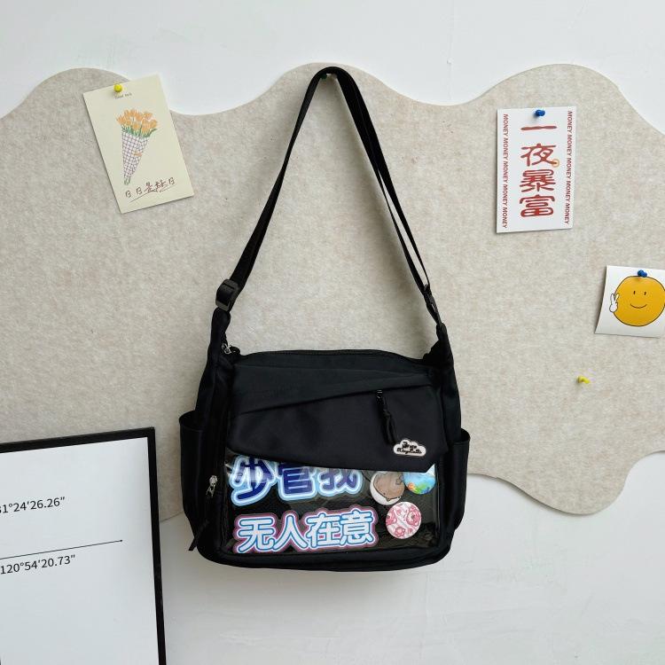 Japanese pain bag women s bag 2025 new transparent shoulder bag trendy versatile student messenger bag large-capacity messenger bag
Japanese pain bag women s bag 2025 new transparent shoulder bag trendy versatile student messenger bag large-capacity messenger bag