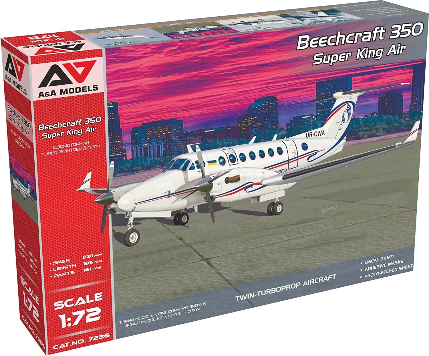 Модели Bit Beechcraft 350 Super King Air Модель Пластиковая модель MVA72026 1/72 (Бренд А&А)
Модели Bit Beechcraft 350 Super King Air Модель Пластиковая модель MVA72026 1/72 (Бренд А&А)